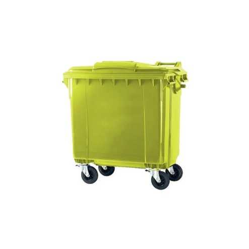 Contenedor de basura amarillo 660L Glanz