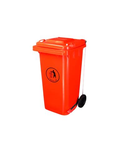 Contenedor de basura rojo 120L