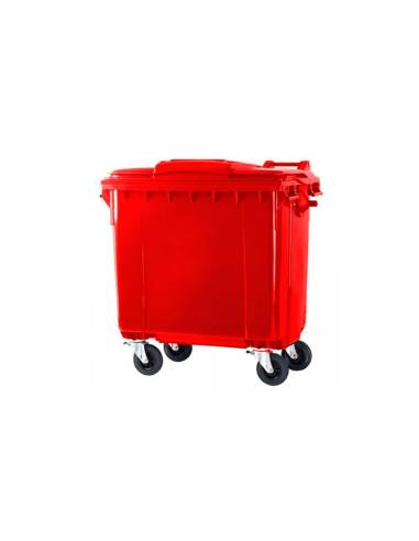 Contenedor de basura rojo 660L 