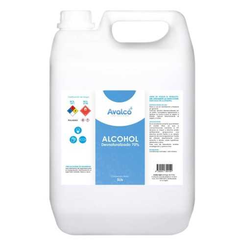 Alcohol Desnaturalizado al 70° de 5Lts