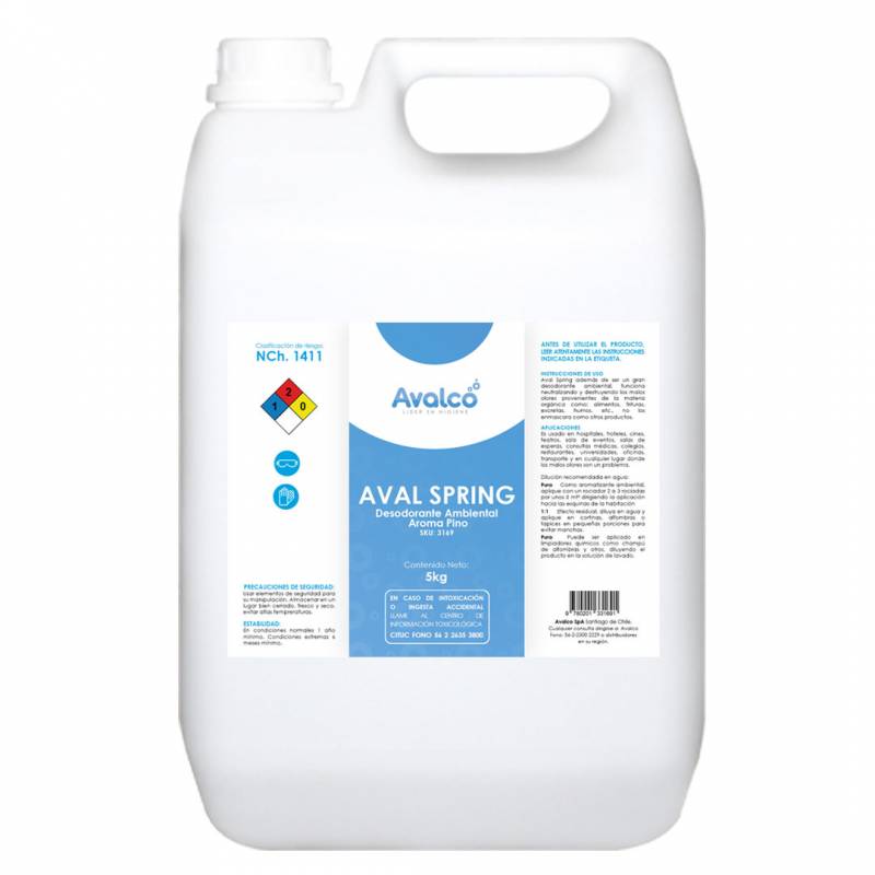 Aval Spring - Desodorante Ambiental aroma Pino Bd  5 L