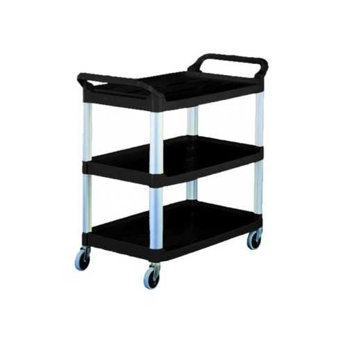 🛒 Carro Multiuso 3 Bandejas Negro | Transporte resistente y práctico ✨ 🛒 Carro Multiuso 3 Bandejas Negro | Transporte resistente y práctico ✨